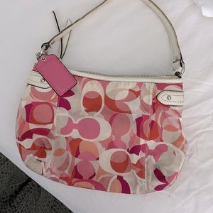vintage coach shoulder bag pink